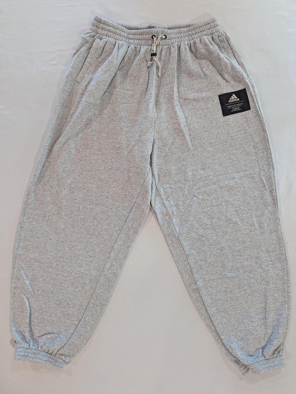 Adidas Sweatpants Womens XL Gray Fleece Jogger Elastic Waist Pockets Athletic